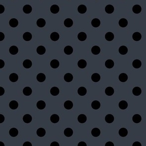 Polka Dot Pattern - Charcoal and Black