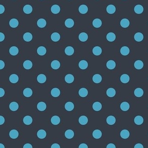 Polka Dot Pattern - Charcoal and Blueberry Sorbet