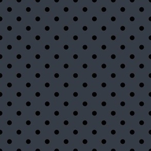 Small Polka Dot Pattern - Charcoal and Black