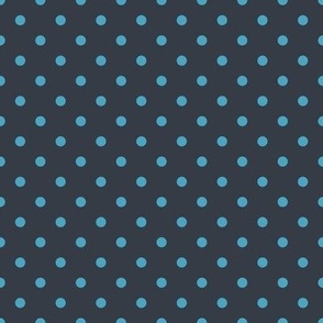 Small Polka Dot Pattern - Charcoal and Blueberry Sorbet
