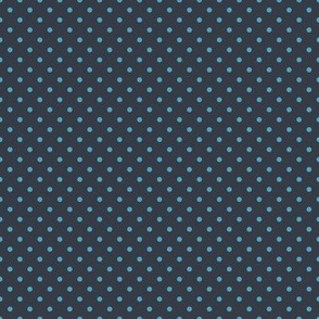 Tiny Polka Dot Pattern - Charcoal and Blueberry Sorbet
