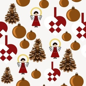 mix scandinavian christmas ornaments