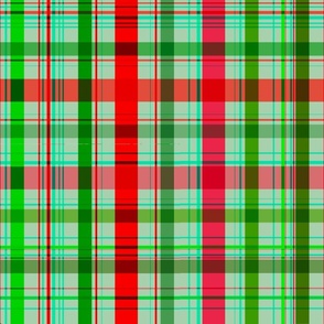 Christmas Plaid-Red, Green Plaid by Holly Ogrean