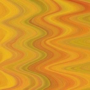 Marbled Endpaper Stripe in Oranges