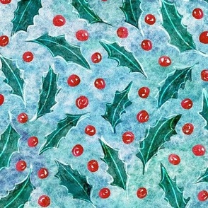 Holly pattern - blue