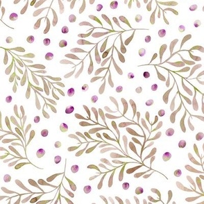 Mistletoe pattern-white