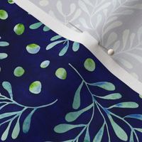 Mistletoe pattern-midnight blue