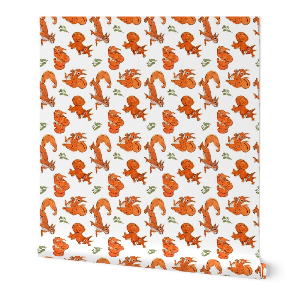 Red squirrel  tea towel