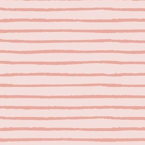 Stripes / medium scale / peach rose simple minimal organic stripes 