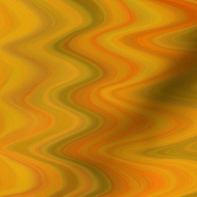 Marbled Endpaper Stripe in Orange and Green