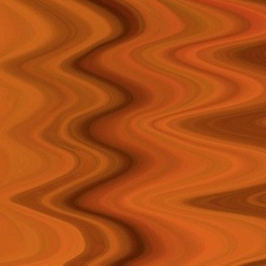 Marbled Endpaper Stripe in Pumpkin Orange and Brown