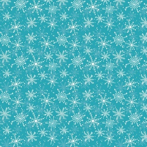 Merry Snowflakes Aqua