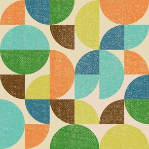Textured Circle Shapes, Mid Century Palette by Brittanylane
