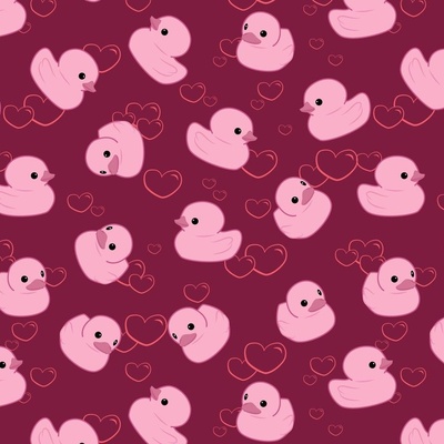 Pink Duck Fabric, Wallpaper and Home Decor | Spoonflower
