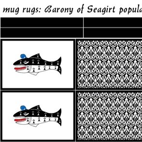 mug rugs: Barony of Seagirt (SCA)