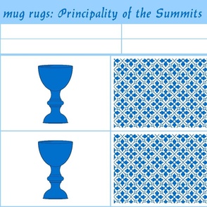 mug rugs: Principality of the Summits (SCA)