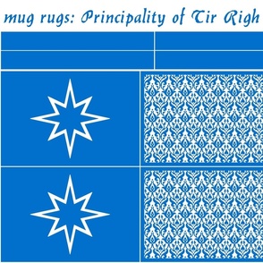 mug rugs: Principality of Tir Righ (SCA)