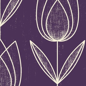 Calming Tulips - Plum - XLarge - 