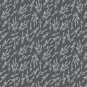 Dark Gray Midnight Shimmer flora (smaller scale)  |  SKU# F–00035