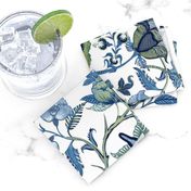 Indian Chinoiserie Chintz Hamptons Blues