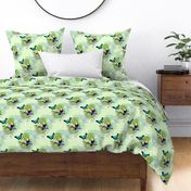 Toucan Rainforest (motif) - mint green, medium 