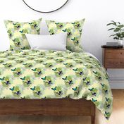Toucan Rainforest (motif) - lemon custard, medium 