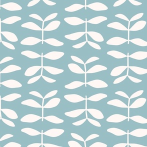 Simple Leaves turquoise / minimal botanical pattern design