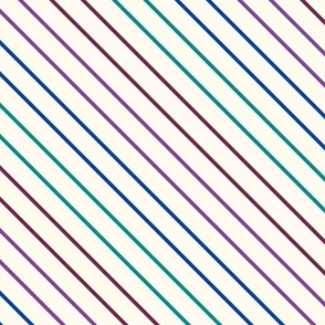 watercolour hearts diagonal stripes large - dark pastel