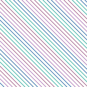 watercolour hearts diagonal stripes - light pastel