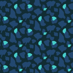 Animal Print in Indigo Turquoise