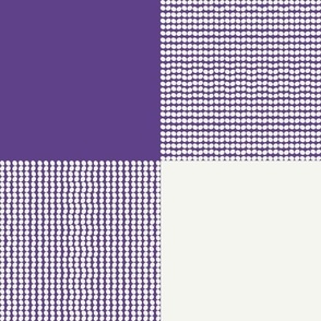 Fun Pearls and Dots Textured Buffalo Checks Earth Tones Mix Large Whimsical Funky Retro Checks Pattern in Neutral Colors Grape Purple Violet Lavender 584387 Chantilly Lace Ivory White Beige Gray F5F5EF Subtle Modern Geometric Abstract