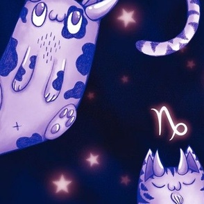 Cat Zodiac Signs (big scale) purple