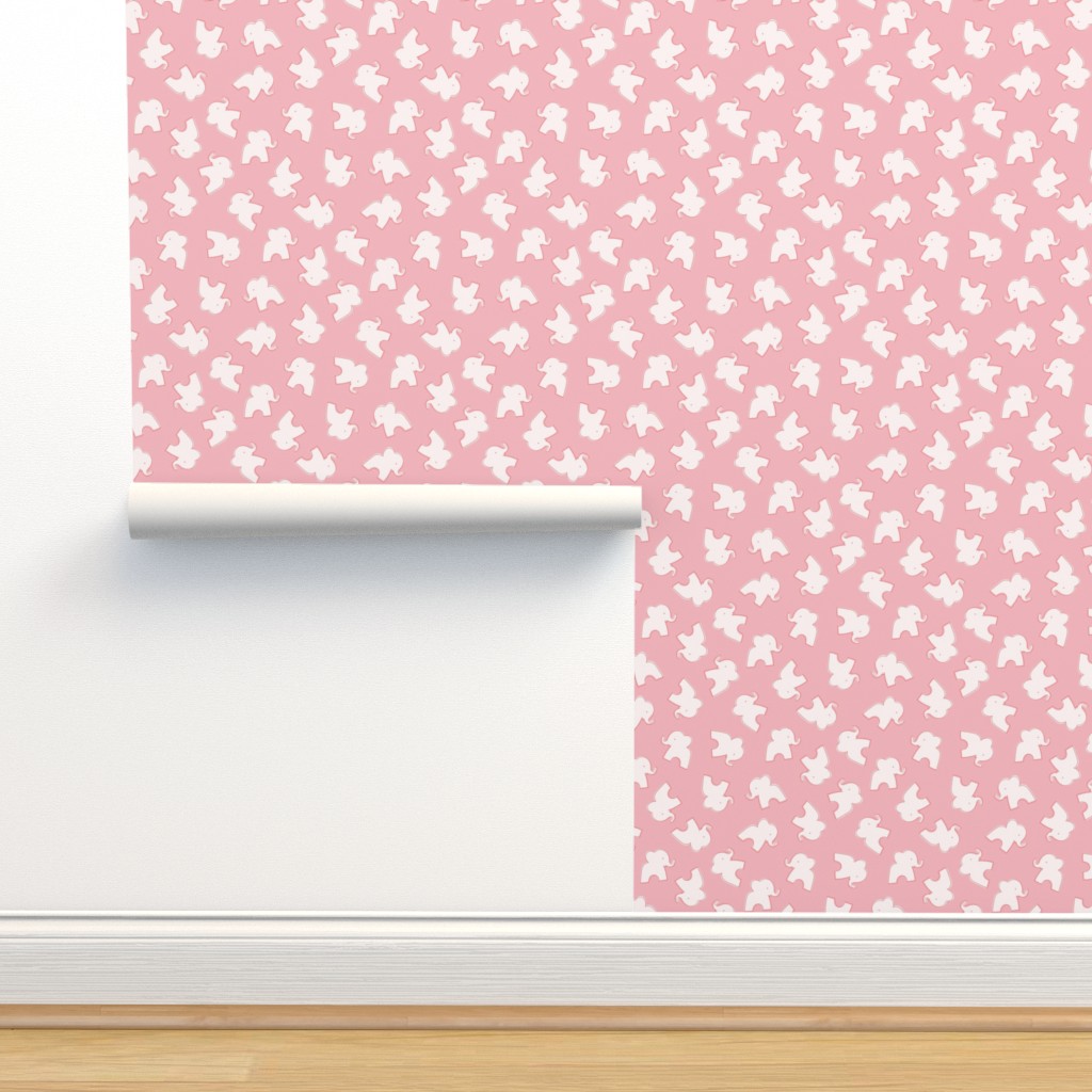 Funky Elephants / pink Wallpaper | Spoonflower