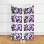 Purple Frenchie Tea Towel