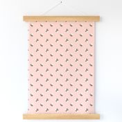 Bees-larger scale- light pink