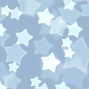 Large Starry Bokeh Pattern - Powder Blue