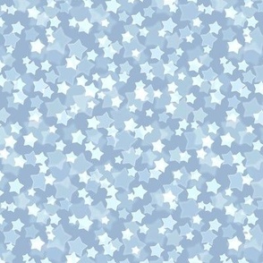 Small Starry Bokeh Pattern - Powder Blue