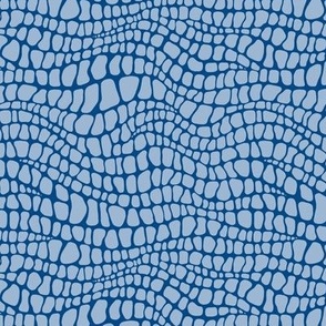 Alligator Pattern - Powder Blue and Blue