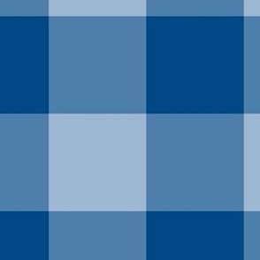 Extra Jumbo Gingham Pattern - Powder Blue and Blue
