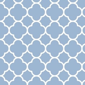 Quatrefoil Pattern - Powder Blue and Blue