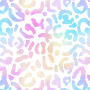 Pastel Rainbow Leopard Print