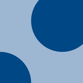 Jumbo Polka Dot Pattern - Powder Blue and Blue