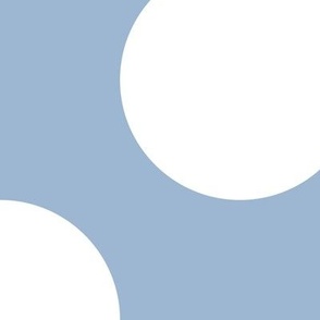 Jumbo Polka Dot Pattern - Powder Blue and White