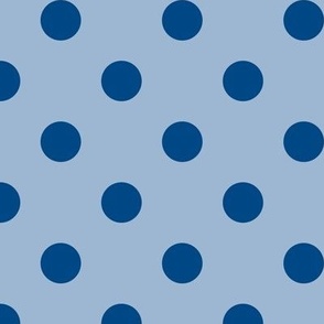 Big Polka Dot Pattern - Powder Blue and Blue