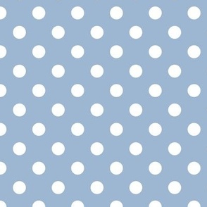 Polka Dot Pattern - Powder Blue and White