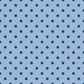 Small Polka Dot Pattern - Powder Blue and Blue