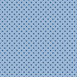 Tiny Polka Dot Pattern - Powder Blue and Blue