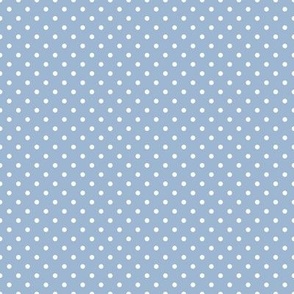 Tiny Polka Dot Pattern - Powder Blue and White