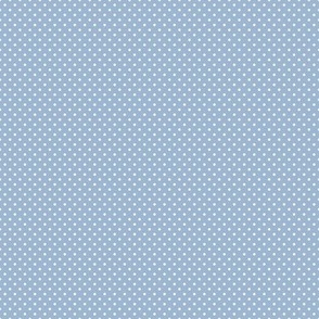 Micro Polka Dot Pattern - Powder Blue and White