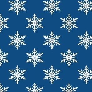 Classic Blue Snowflake Polka Dot Pattern CBSP1